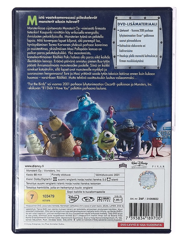 Monsterit oy - DVD - DVD-elokuvat - 10105389949 - 1