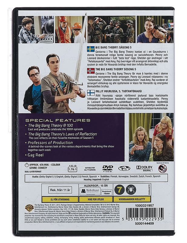 The Big Bang Theory: The Complete 5th Season - DVD - DVD-elokuvat - 10105390028 - 1