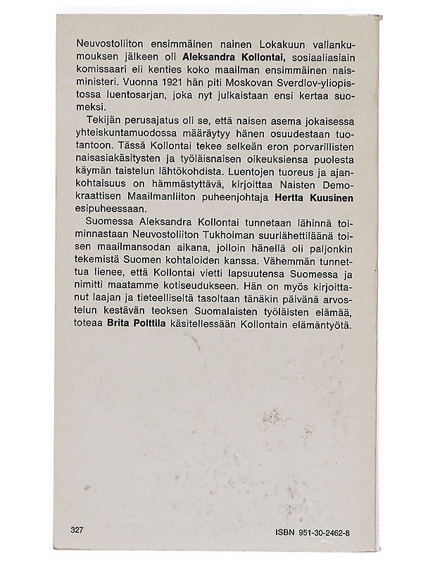 Naisen asema taloudellisessa yhteiskuntakehityksessä - Kollontai, Aleksandra - Tietokirjat ja oppaat - 10105390040 - 1