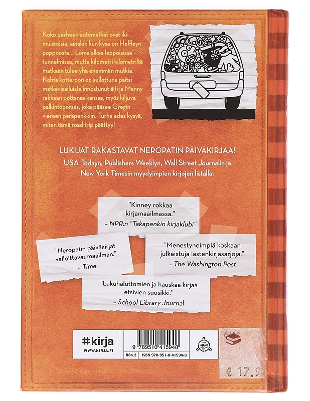 Neropatin päiväkirja. 9, Reissussa rähjääntyy - Kinney, Jeff - Nuorten kirjat - 10105390054 - 1