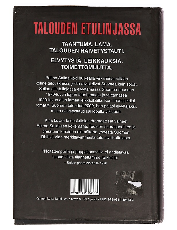 Laman taittaja : Raimo Sailas ja kolme talouskriisiä - Jarkko Vesikansa - Elämäkerrat ja muistelmat - 10105390091 - 1