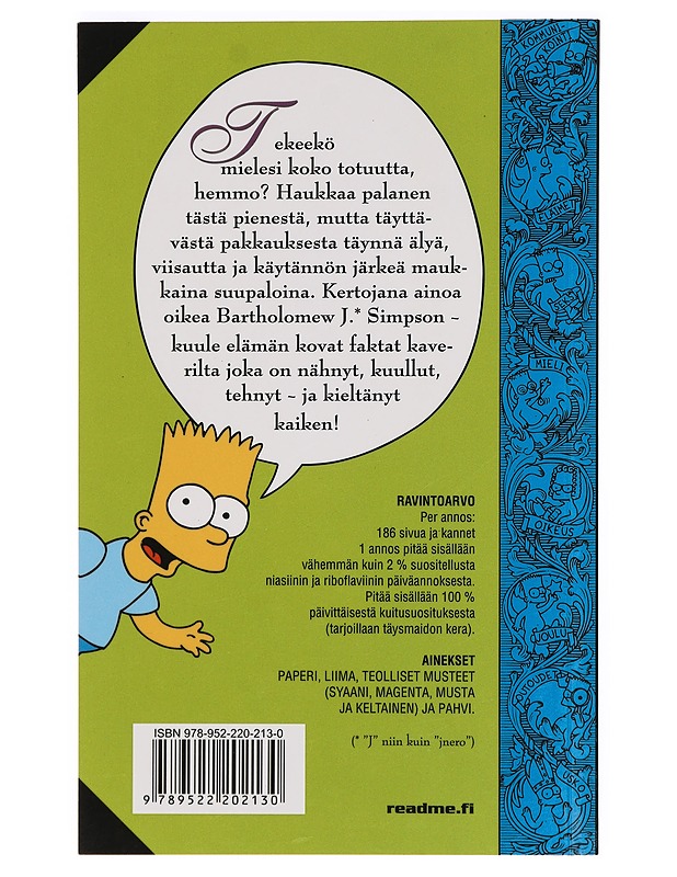 Bart Simpson : opas elämään - Groening, Matt - Romaanit ja novellit - 10105390112 - 1