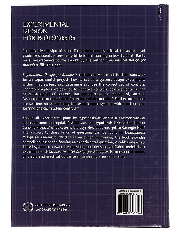 Experimental design for biologists - David J. Glass - Tietokirjat ja oppaat - 10105390115 - 1