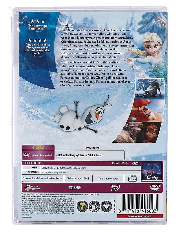 Frozen: Huurteinen seikkailu - DVD - DVD-elokuvat - 10105390144 - 1