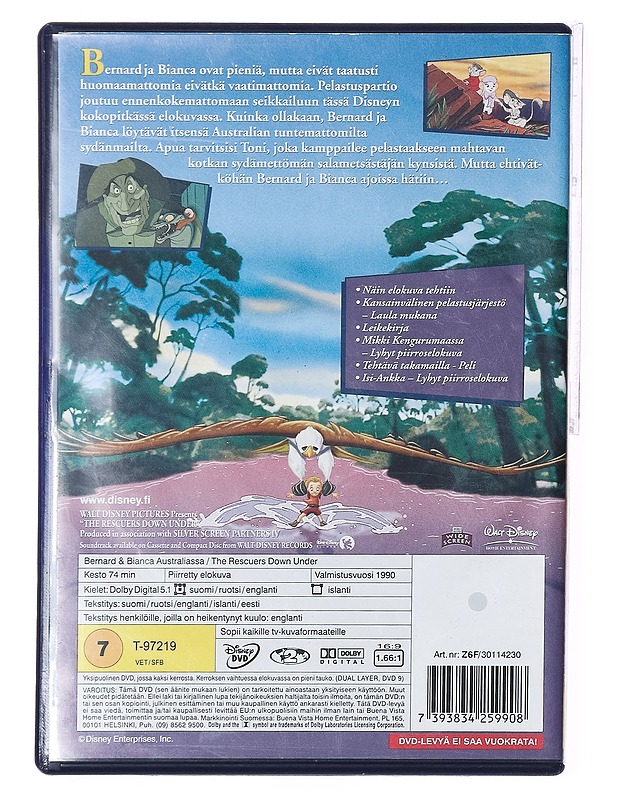 Bernard Ja Bianca - DVD - DVD-elokuvat - 10105390151 - 1