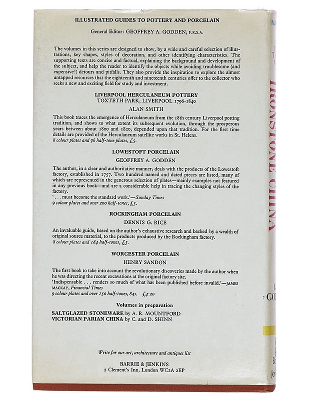 The illustrated guide to Mason's patent Ironstone China - G. A. Godden - Tietokirjat ja oppaat - 10105390159 - 1