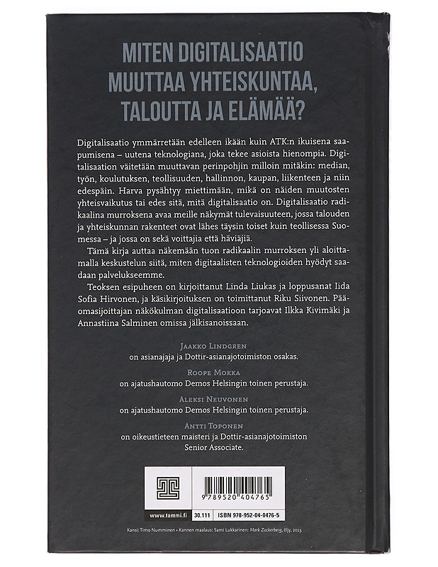Digitalisaatio : murroksen koko kuva - Lindgren, Jaakko - Tietokirjat ja oppaat - 10105390178 - 1