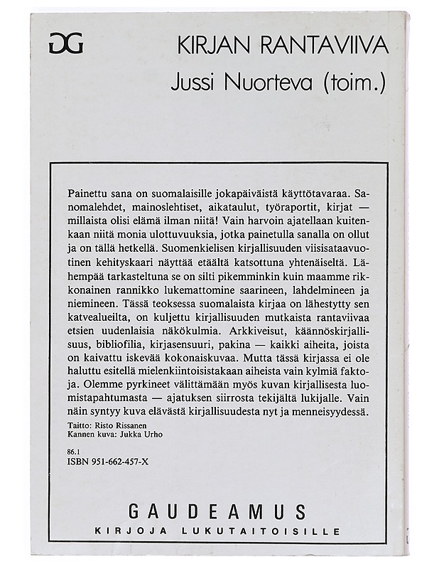 Kirjan rantaviiva - Nuorteva, Jussi - Historiakirjat - 10105390248 - 1