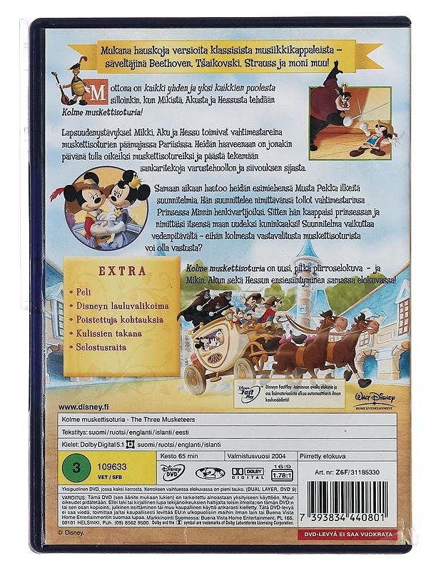 Kolme muskettisoturia - DVD - DVD-elokuvat - 10105390275 - 1