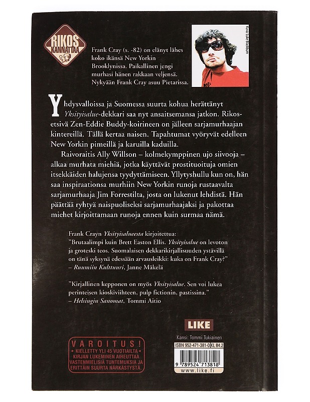 Kielletty ajosuunta - Cray, Frank - Romaanit ja novellit - 10105390281 - 1