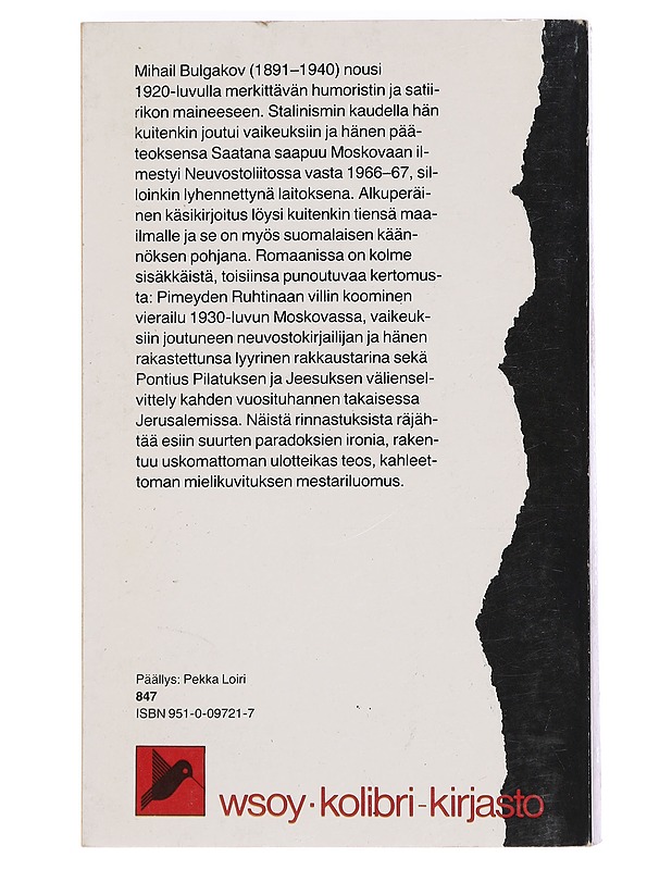 Saatana saapuu Moskovaan - Bulgakov, Mihail - Romaanit ja novellit - 10105390287 - 1