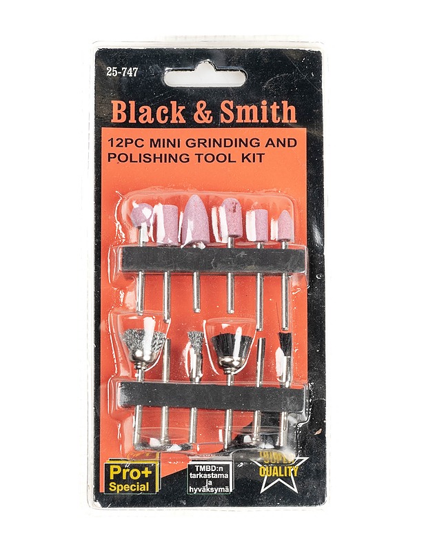BLACK & SMITH Mini Grinding And Polishing Tool Kit, 12 osaa - Rakennustarvikkeet - 10105390345 - 0