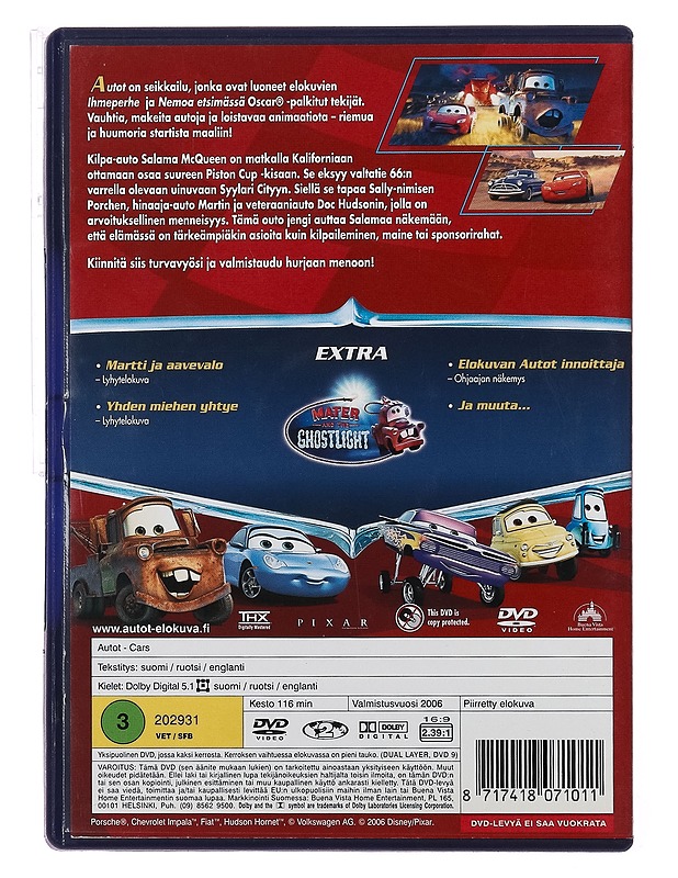 Autot - DVD - DVD-elokuvat - 10105390365 - 1