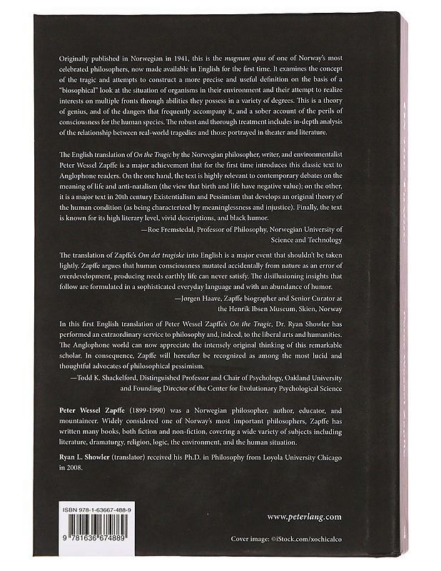 On the Tragic - Peter Wessel Zapffe - Elämäkerrat ja muistelmat - 10105390452 - 1