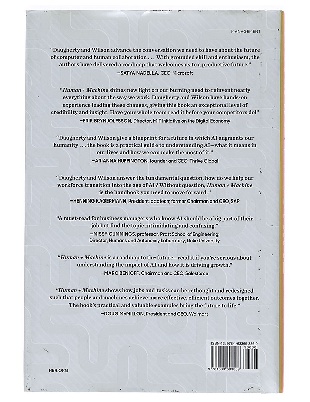 Human + machine : reimagining work in the age of AI - Daugherty, Paul R. - Tietokirjat ja oppaat - 10105390479 - 1