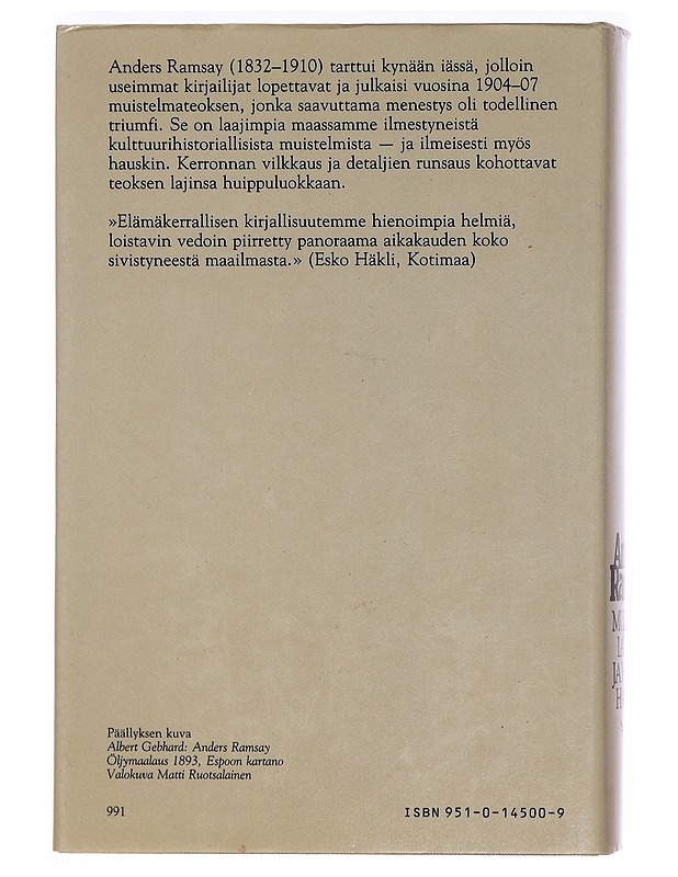 Muistoja lapsen ja hopeahapsen. 1-2, (1832-1910) - Ramsay, Anders - Elämäkerrat ja muistelmat - 10105390496 - 2