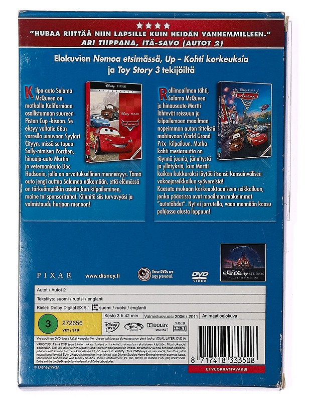 Autot ja Autot 2 - DVD - DVD-elokuvat - 10105390526 - 1