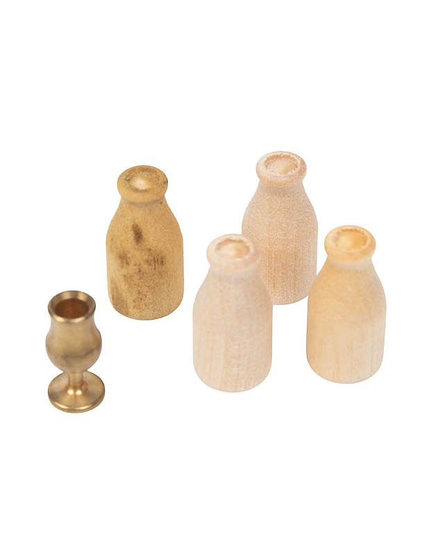 Miniatyyri, 4 pulloa ja pikari - Askartelu - 10105390537 - 0