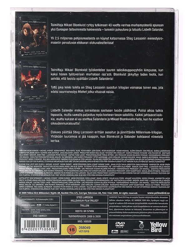 Millenium Stieg Larson Trilogia - DVD - DVD-elokuvat - 10105390557 - 1