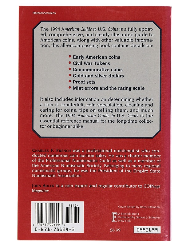 American Guide to U. S. Coins, 1994 - Charles F. French - Historiakirjat - 10105390584 - 1