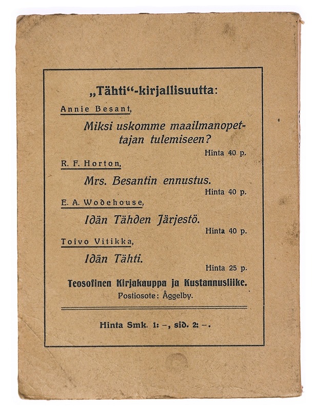 Tähden viesti - Willie Angervuo - Romaanit ja novellit - 10105390636 - 1