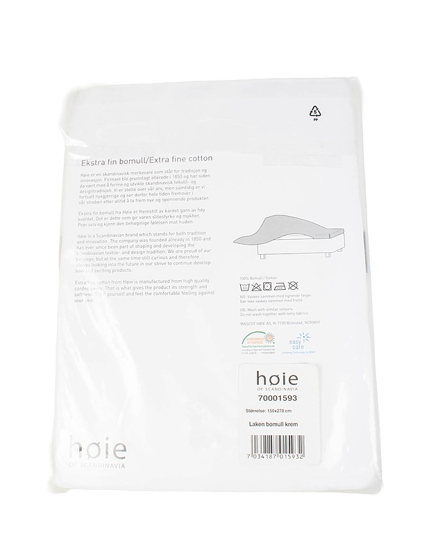 HOIE OF SCANDINAVIA aluslakana, 150x270 cm - Liinavaatteet - 10105390647 - 1