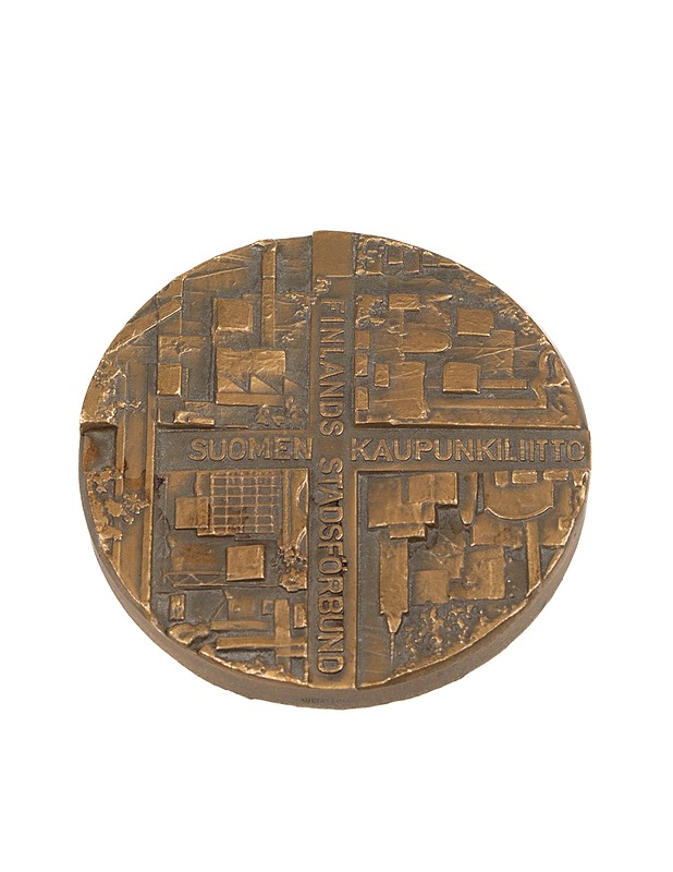 KULTATEOLLISUUS Suomen Kauppaliitto 1912-1972 pöytämitali - Koriste-esineet - 10105390706 - 0