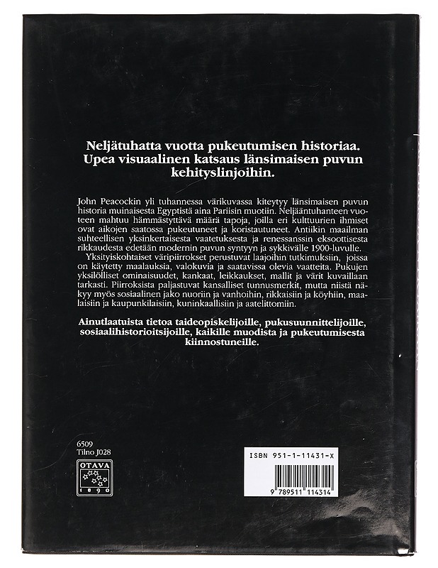 Länsimainen puku antiikista nykypäivään - Peacock, John - Taide- ja kulttuurikirjat - 10105390783 - 1