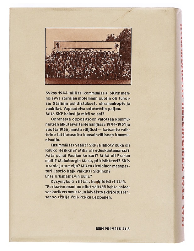 Ohranasta oppositioon : kommunistit Helsingissä 1944-1951 - Leppänen, Veli-Pekka - Historiakirjat - 10105390887 - 1