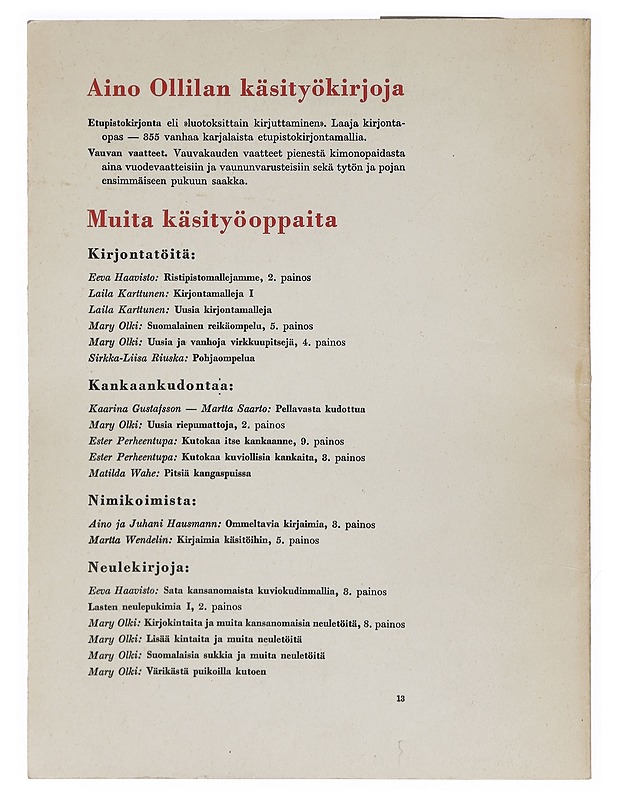 Karjalan kirjonta - Stenij-Ollila - Käsityökirjat - 10105390970 - 1