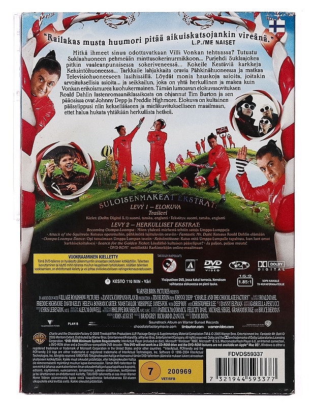 Jali ja suklaatehdas - DVD - DVD-elokuvat - 10105391041 - 1