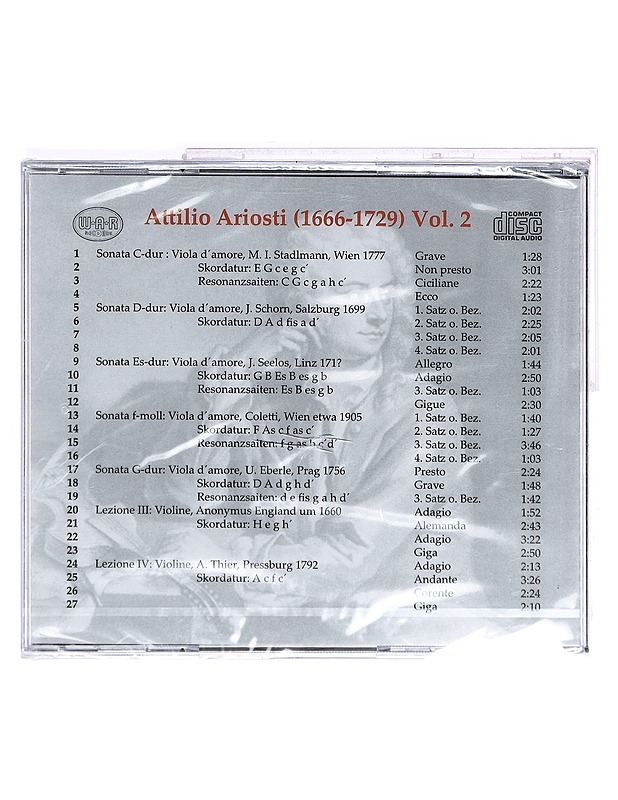 Attilio Ariosti - Music of the Ensemble Sonor Beatus - CD - CD-levyt - 10105391077 - 1