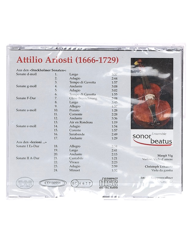 Attilio Ariosti - Music of the Ensemble Sonor Beatus Vol 1 - CD - CD-levyt - 10105391081 - 1