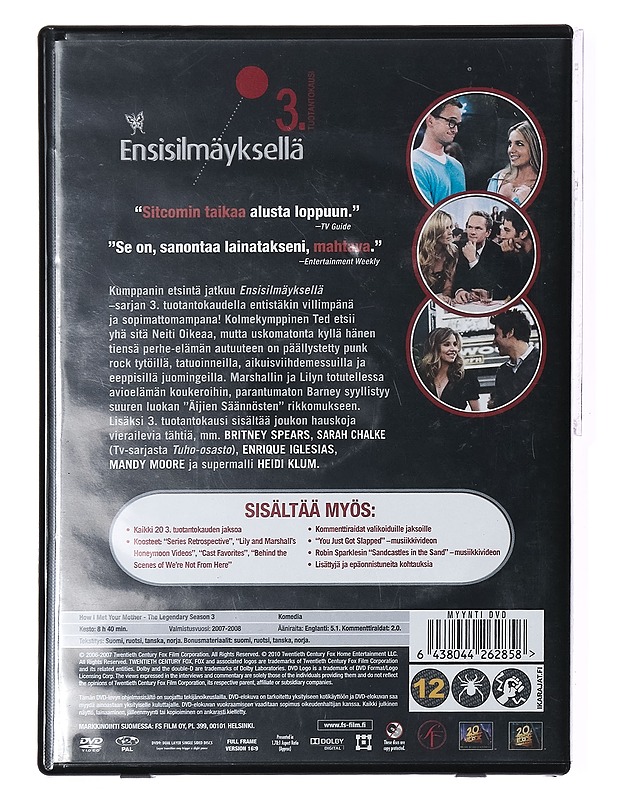 Ensisilmäyksellä: 3. tuotantokausi - DVD - DVD-elokuvat - 10105391083 - 1