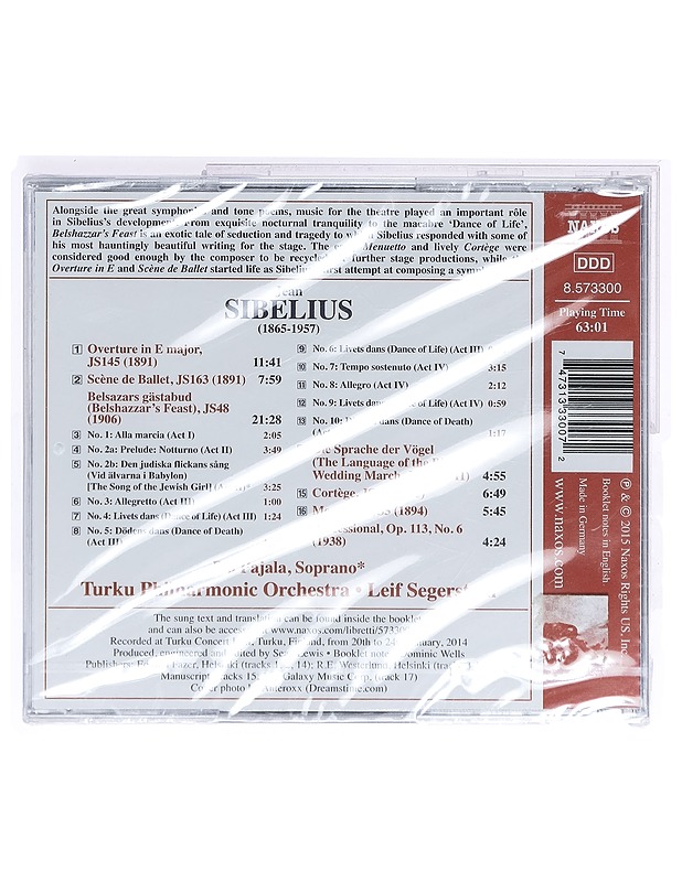 Sibelius - Belshazzar's Feast - CD - CD-levyt - 10105391101 - 1