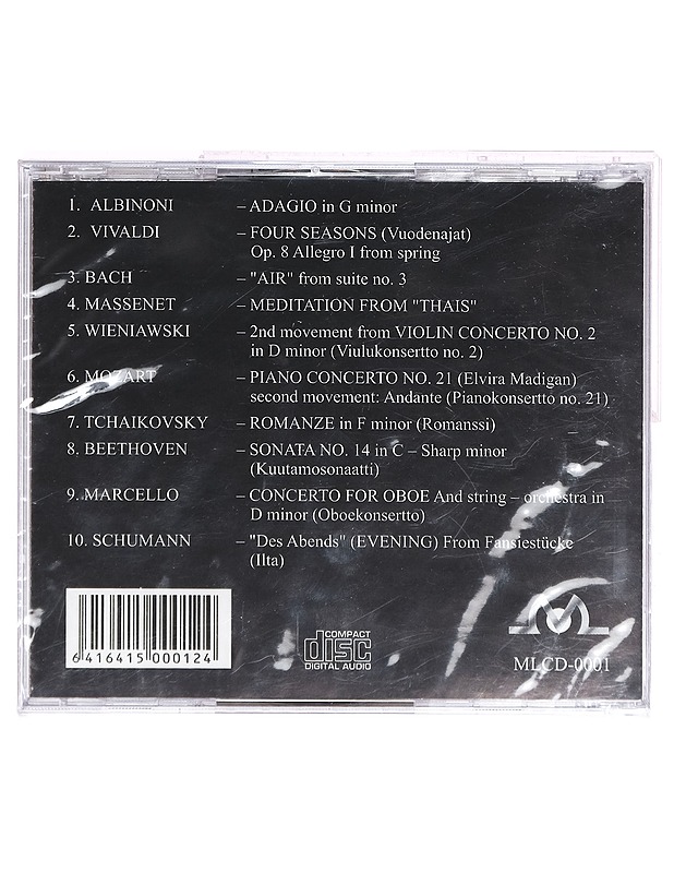 Eri Esittäjiä - Albinoni Adagio ja Muuta Maailman kauneinta Taidemusiikkia osa 1 - CD - CD-levyt - 10105391135 - 1
