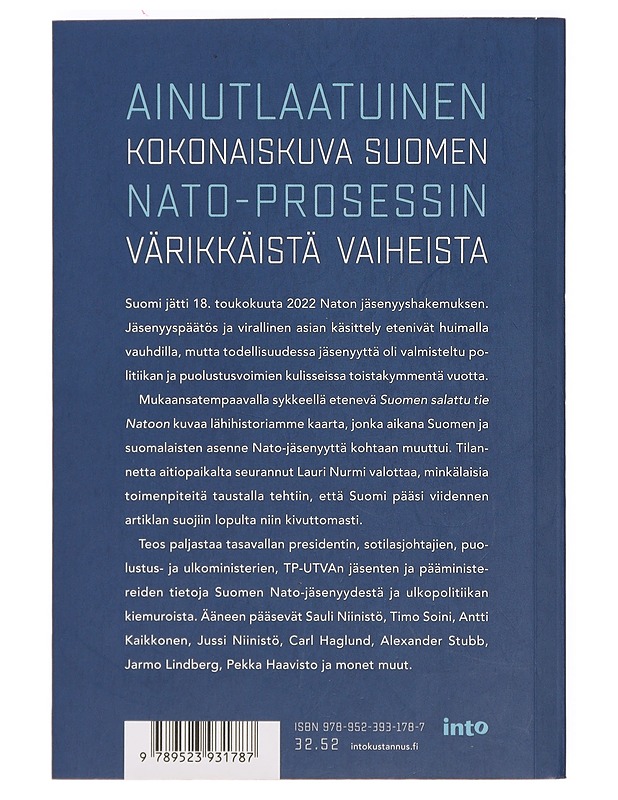 Suomen salattu tie Natoon - Lauri Nurmi - Tietokirjat ja oppaat - 10105391158 - 1