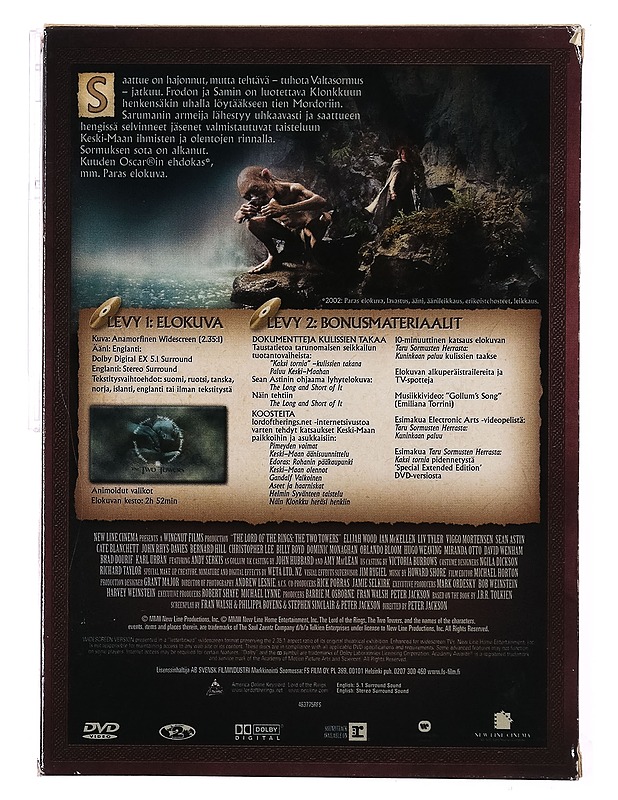 Taru sormusten herrasta: Kaksi tornia - DVD - DVD-elokuvat - 10105391186 - 1