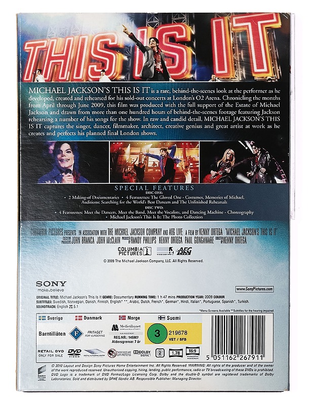 Michael Jackson's This is it - DVD - DVD-elokuvat - 10105391238 - 1