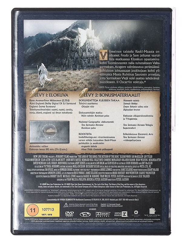 Taru sormusten herrasta: Kuninkaan paluu - DVD - DVD-elokuvat - 10105391259 - 1