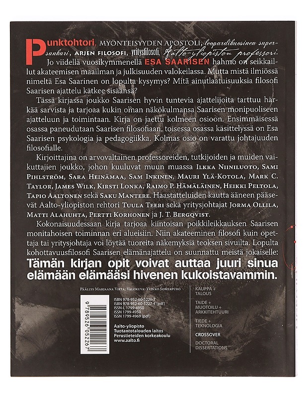 Esa Saarinen: Elämän filosofi - Frank Mantela - Elämäkerrat ja muistelmat - 10105391319 - 1
