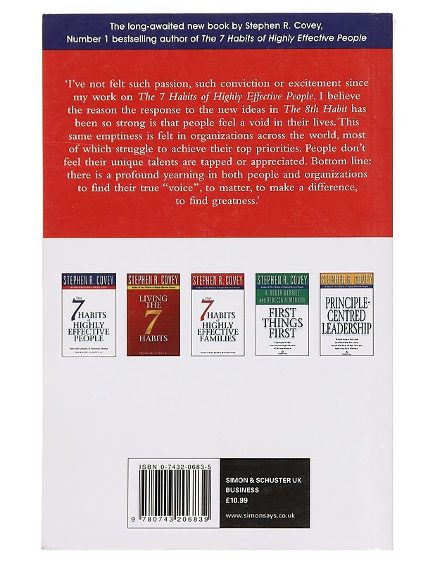 The 8th habit : from effectiveness to greatness - Stephen R. Covey - Tietokirjat ja oppaat - 10105391331 - 1