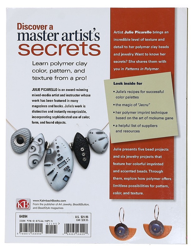Patterns in polymer : imprint & accent bead techniques - Julie Picarello - Käsityökirjat - 10105391343 - 1