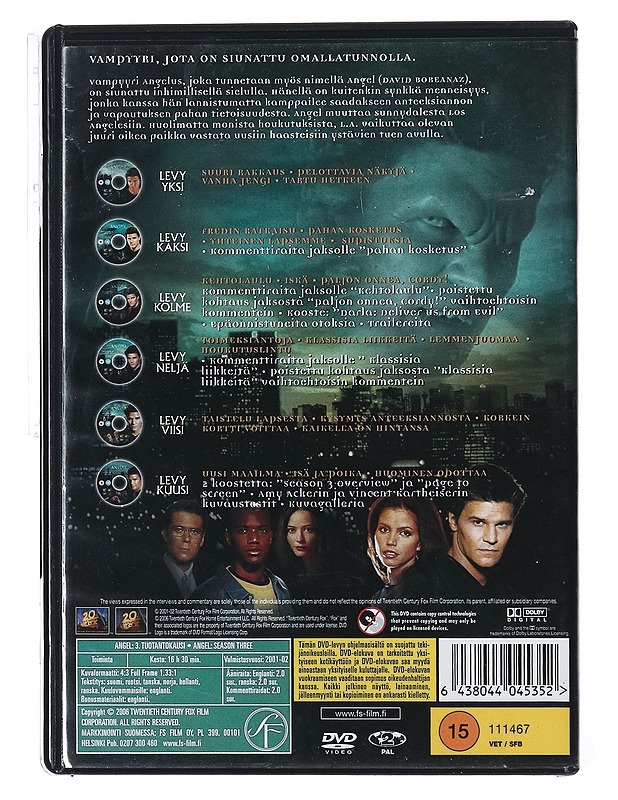 Angel: 3. tuotantokausi - DVD - DVD-elokuvat - 10105391361 - 1