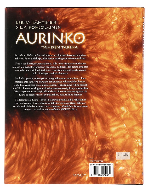 Aurinko : tähden tarina - Tähtinen, Leena - Tietokirjat ja oppaat - 10105391366 - 1