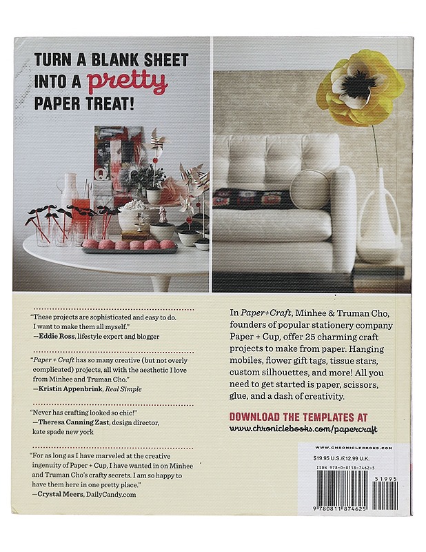 Paper + craft : 25 charming gifts, accents and accessories to make from paper - Cho, Minhee - Käsityökirjat - 10105391367 - 1