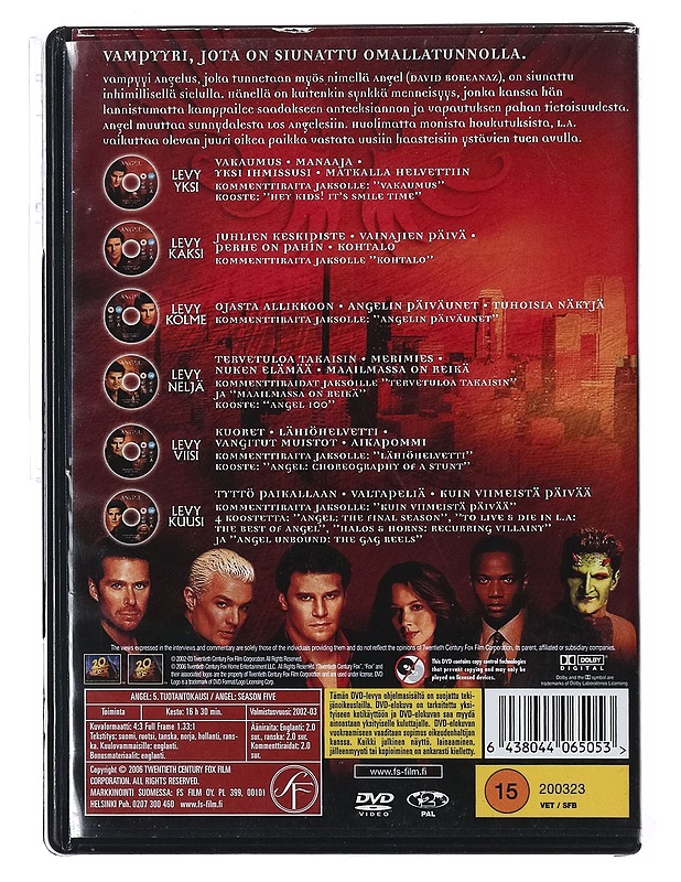 Angel: 5. tuotantokausi - DVD - DVD-elokuvat - 10105391370 - 1