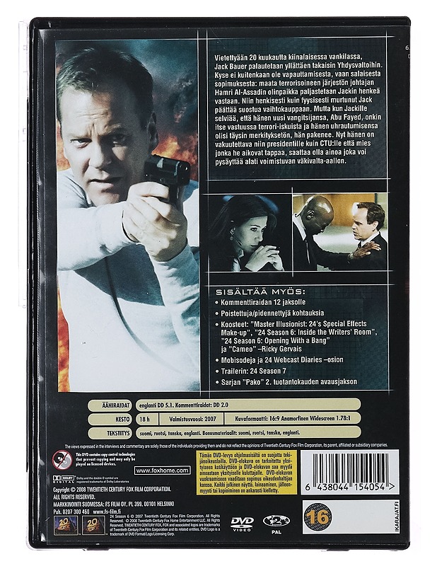 24: 6. tuotantokausi - DVD - DVD-elokuvat - 10105391372 - 1