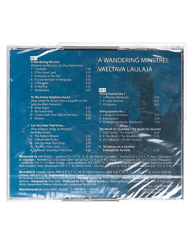 Fridrich Bruk: A Wandering Minstrel/vaeltava Laulaja - CD - CD-levyt - 10105391410 - 1