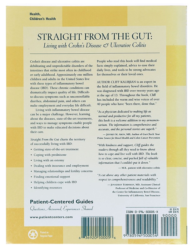 Straight from the Gut: Living with Crohn s Disease & Ulcerative Colitis - Cliff Kalibjian - Tietokirjat ja oppaat - 10105391452 - 1